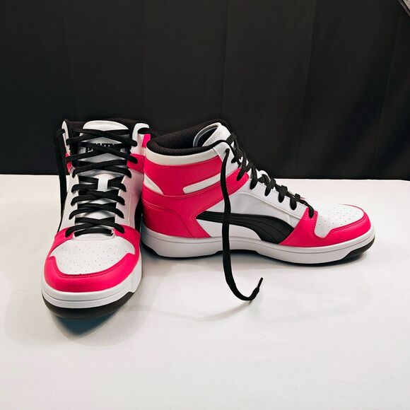 Puma Rebound Layup Speckle Mid Top Sneakers Size US Mn-9.5 - Picture 9 of 14